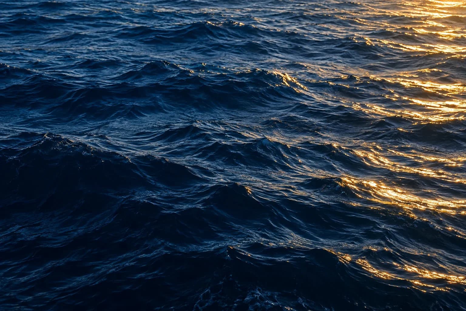 Deep blue Caribbean water seen from above